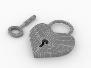 heart lock 3D Model