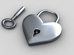 bloqueio de cora&ccedil;&atilde;o Modelo 3D