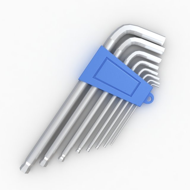 hex key Modèle 3D .c4d .max .obj .3ds .fbx .stl .blend 