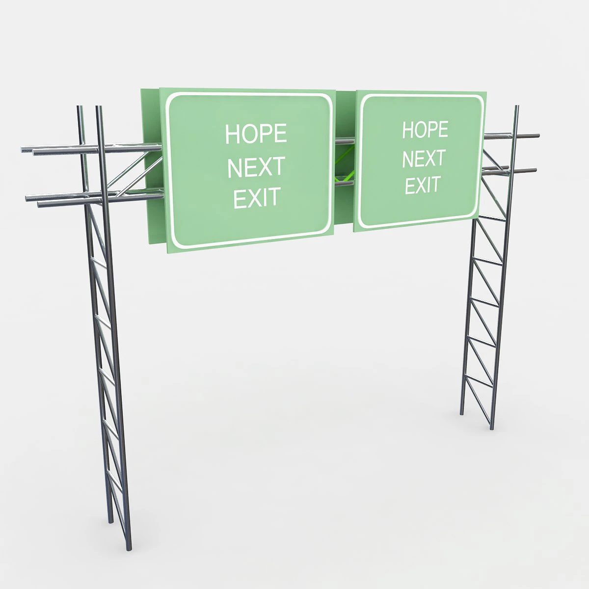 highway sign 3D Model .c4d .max .obj .3ds .fbx .stl .blend 
