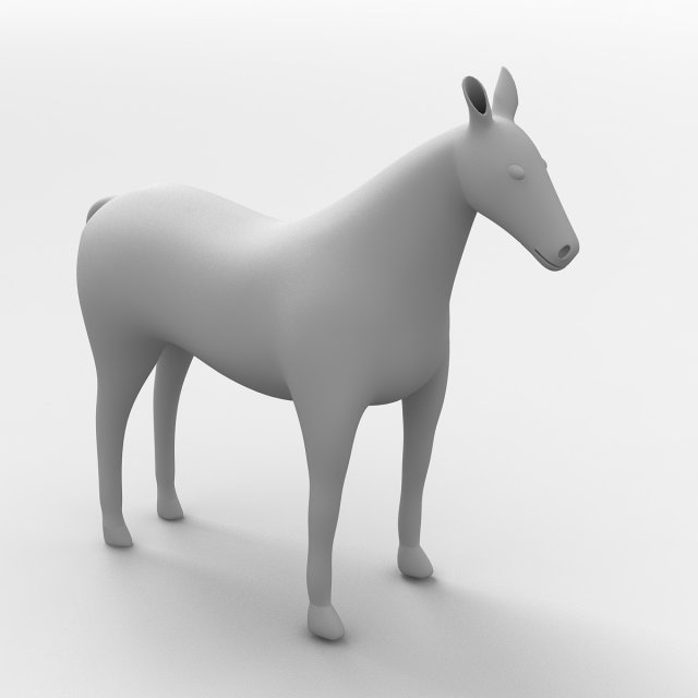horse 3D Модель .c4d .max .obj .3ds .fbx .stl .blend