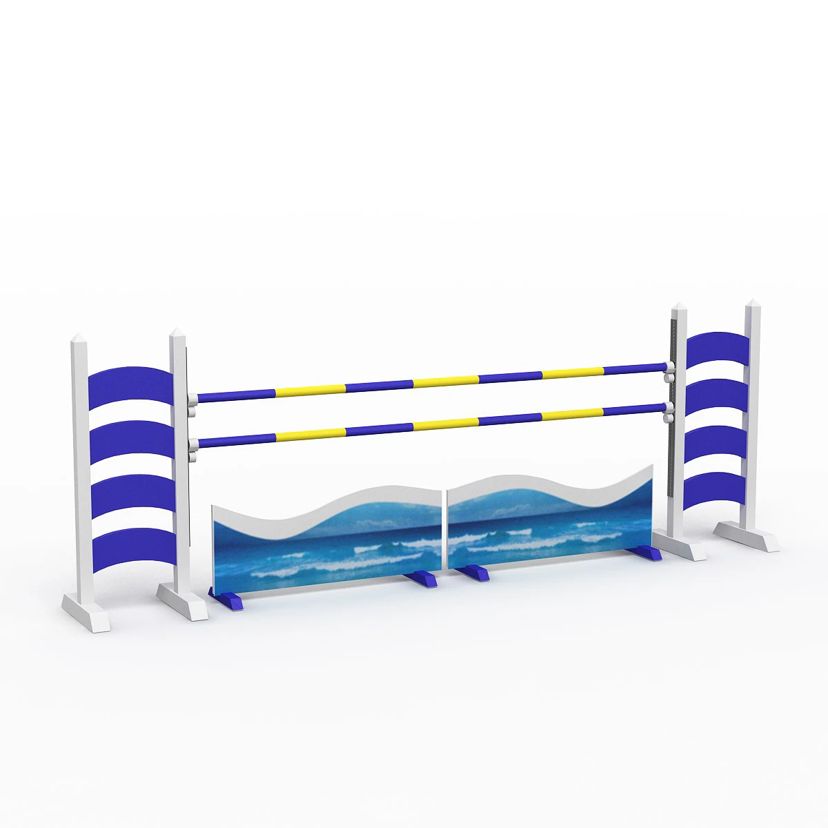 horse jump obstacle 3D Model .c4d .max .obj .3ds .fbx .stl .blend