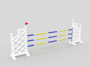 घोड़े की छलांग बाधा 3D मॉडल