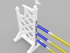 horse jump obstacle Model 3D