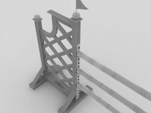 horse jump obstacle 3D Model