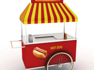 hot dog cart 3D Model