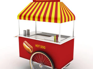 hot dog cart 3D Model