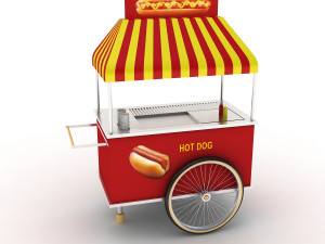 hot dog cart 3Dモデル