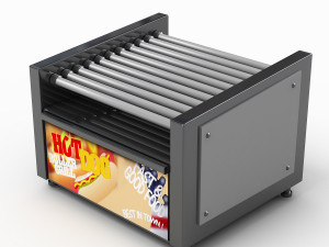 hot dog roller grill Modelo 3D