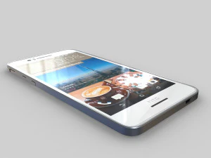 htc desire 728 dual sim white 3D Model