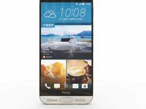 htc one m9 plus silver gold 3D Model