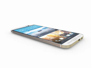 htc one m9 plus silver gold 3D Model