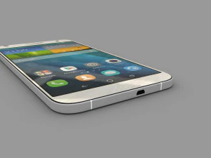 huawei ascend g7 white 3D Model