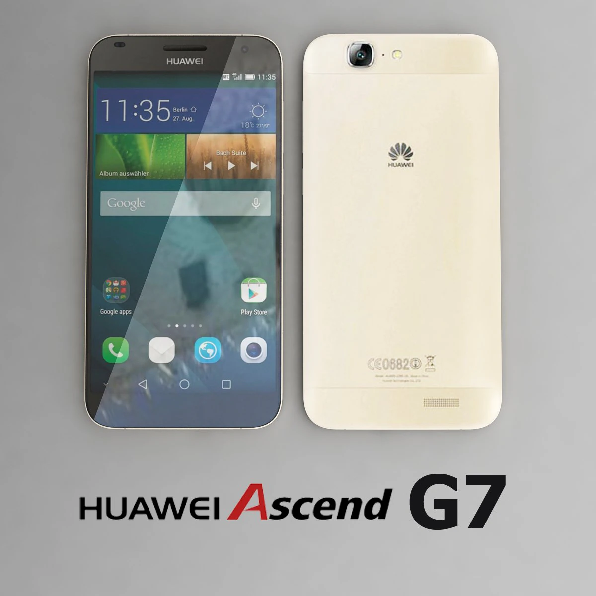 huawei ascend g7 gold 3D Model .c4d .max .obj .3ds .fbx .stl .blend 