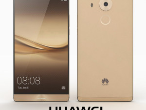 huawei mate 8 champagne gold 3D Model