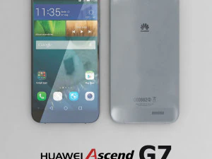 华为 Ascend G7 黑色 3D 模型