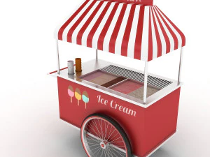 ice cream cart 3D Model