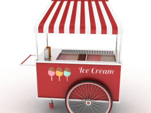 ice cream cart 3D Model