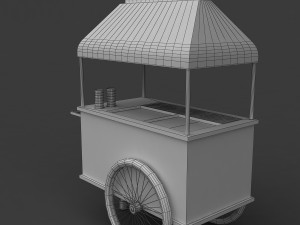 ice cream cart Model 3D