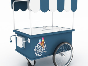 ice cream cart 2 3D Model