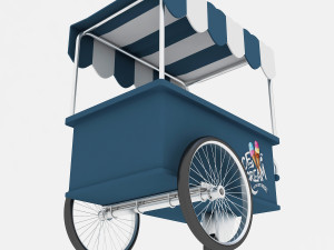ice cream cart 2 3D Model