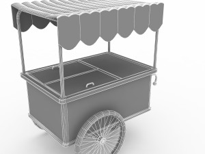 ice cream cart 2 3D Model