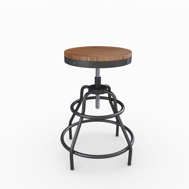 industrial mansard stool Modello 3D .c4d .max .obj .3ds .fbx .stl .blend 
