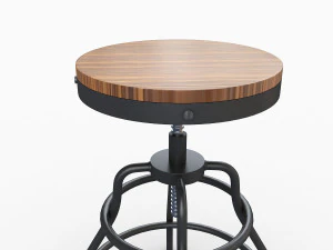 industrial mansard stool 3D Model