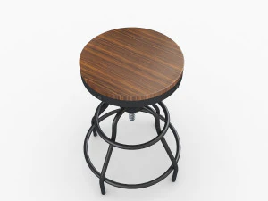 industrial mansard stool 3D Model