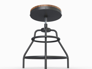 industrial mansard stool Modello 3D