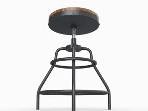 industrial mansard stool 3D Model