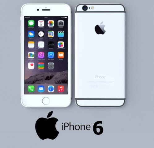 apple iphone 6 silver Model 3D .c4d .max .obj .3ds .fbx .stl .blend 