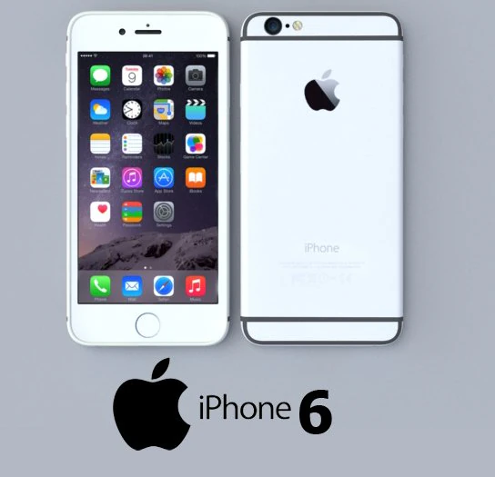 apple iphone 6 silver 3D Model .c4d .max .obj .3ds .fbx .stl .blend