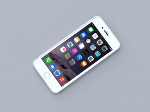 apple iphone 6 silver Model 3D