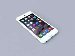 apple iphone 6 silver Model 3D