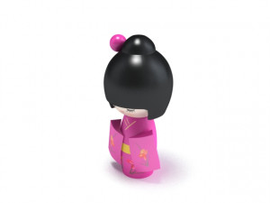 japanese wooden doll Modèle 3D