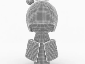 japanese wooden doll 3D Model