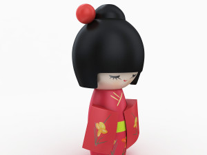 japanese wooden doll 2 3D Модель