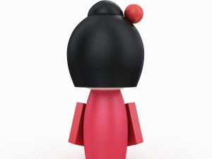 japanese wooden doll 2 3D Модель