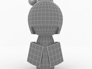 japanese wooden doll 2 3D Модель