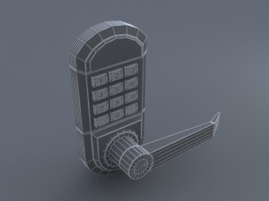 keypad door lock Modello 3D