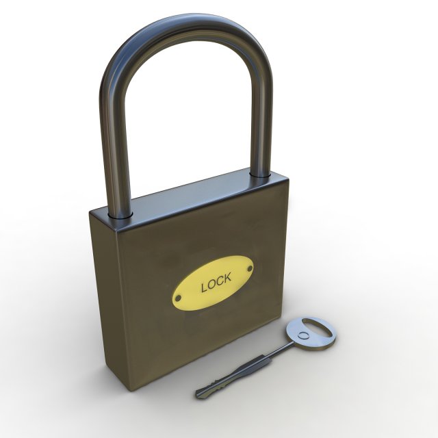 lock 3D 模型 .c4d .max .obj .3ds .fbx .stl .blend
