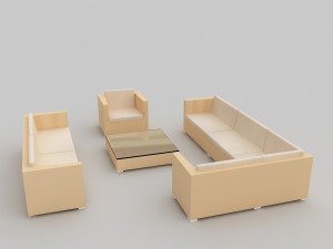 lounge futniture set 3D Model
