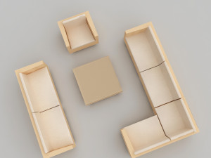 lounge futniture set 3D Model