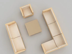 lounge futniture set 3D Model