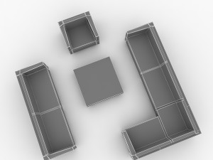 lounge futniture set 3D Model