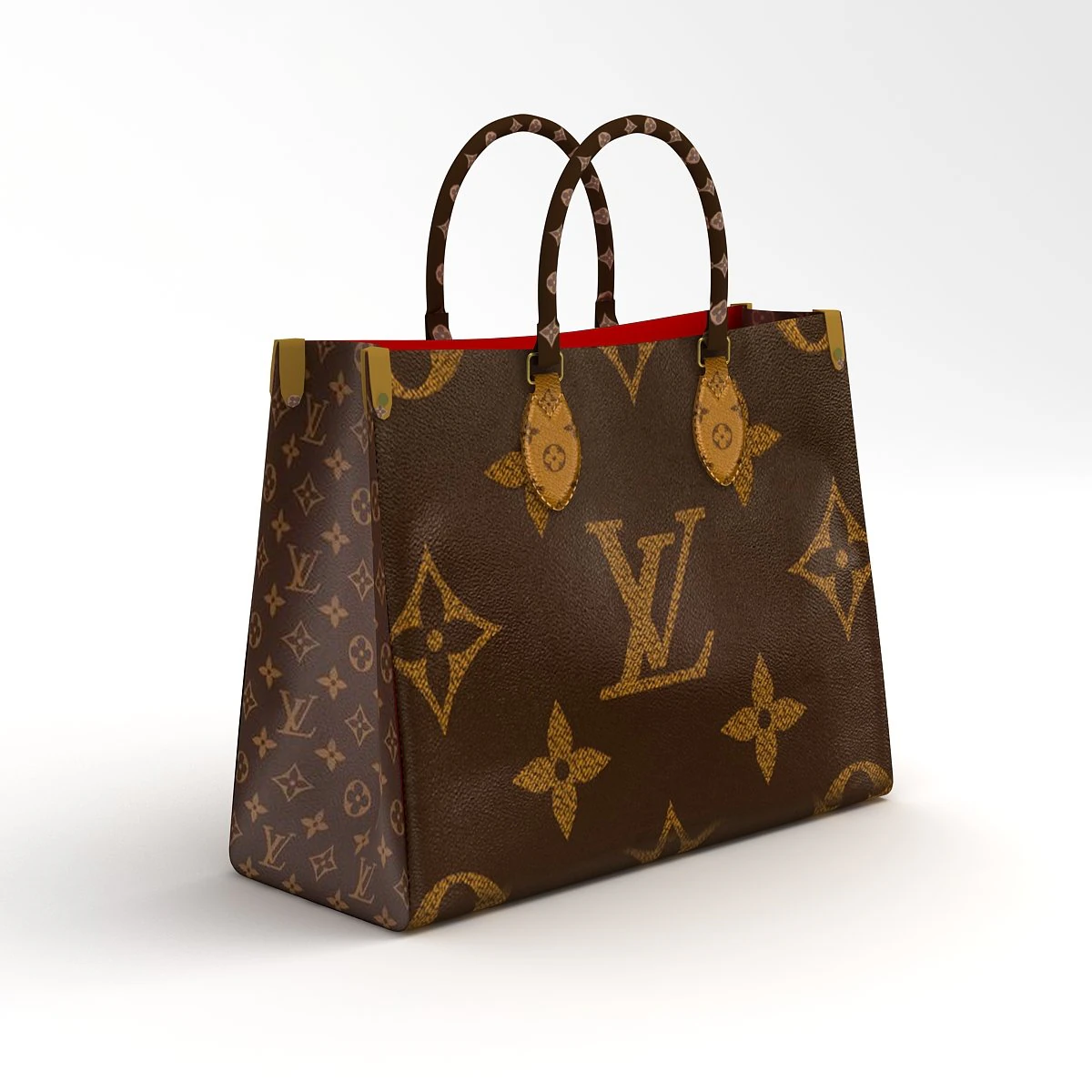 louis vuitton leather bag 1 3D Model .c4d .max .obj .3ds .fbx .stl .blend 