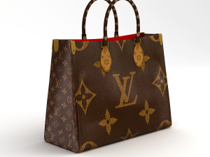3D model Louis Vuitton On My Side MM Bag Black VR / AR / low-poly