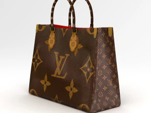 louis vuitton leather bag 1 3D Model