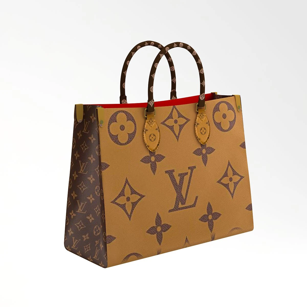 louis vuitton leather bag 2 3D Model .c4d .max .obj .3ds .fbx .stl .blend